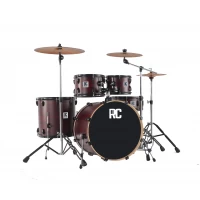 Batería 5 Piezas Con Soportes Y Platillos Roja 5PCKNIGH5PCRD