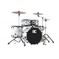 Batería 5 Piezas Con Soportes Y Platillos Blanca 5PCKNIGH5PCWH