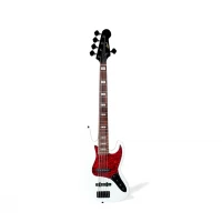 Bajo Jazz Tipo Fender 5 cuerdas Blanco con Pickguard Blast FJBASSWH5