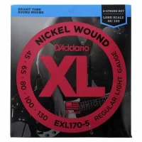 Cuerdas de Bajo Eléctrico 5 Cuerdas D'Addario EXL170