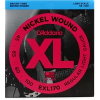 Cuerdas de Bajo Eléctrico 4 Cuerdas D'Addario EXL170