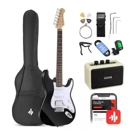 Pack Guitarra Eléctrica Donner EC1099 Negra