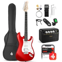 Pack Guitarra Eléctrica Donner EC1166 Roja
