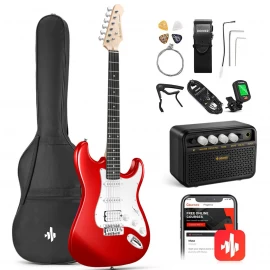 Pack Guitarra Eléctrica Donner EC1166 Roja