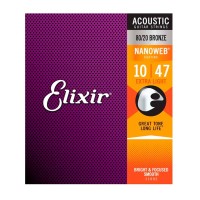 Cuerdas para Guitarra Acústica Elixir NANOWEB Extra Light 010-047 80/20 Bronze 11002 