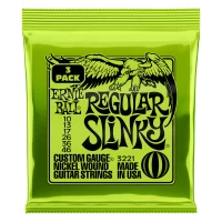 Cuerdas para guitarra eléctrica Ernie Ball Regular Slinky (.010–.046) 3221