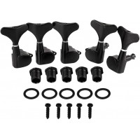 Set Clavijeros Cromados de Bajo 5 Eléctrico 3 +2 