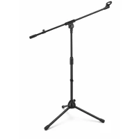 Atril de Micrófono Hebikuo con Boom y Base Trípode Negro M-300
