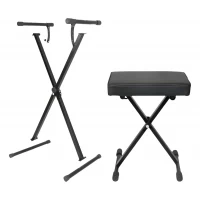 Pack Sillín + Atril Para Teclado Hebikuo Q90B-Q1X 