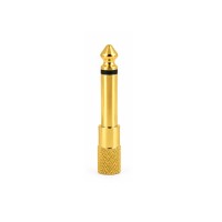 Adaptador Jack 6.35mm Mono Macho a Hembra Dorado ZJT-01