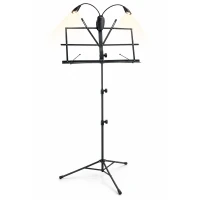 Atril de Partituras Plegable con Lámpara LED Doble y Estuche PD11PD12