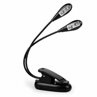 Lámpara LED para Partituras con Doble Brazo Flexible y Pinza PD12