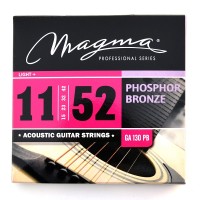 Set de Cuerdas de Guitarra Acústica Phosphor Bronze Magma 0.11/0.52 GA130PB