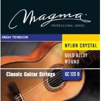 Set de Cuerdas Guitarra Clásica Nylon y Entorchado Magma Dorado Tensión Alta GC120D
