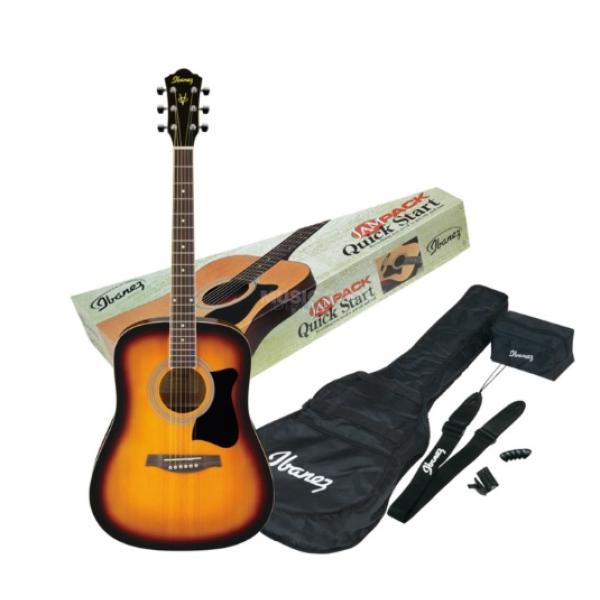 Pack Guitarra acústica Ibanez sunburst