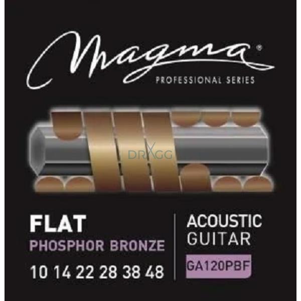 Set de Cuerdas para Guitarra Acústica Flat 0.10 Magma Bronce/Phosphoro GA120PBF