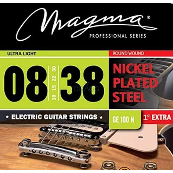Set de Cuerdas Para Guitarra Eléctrica Extra Light Magma GE100N Magma .008 - .038